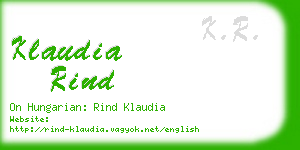 klaudia rind business card